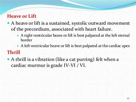 lifts and heaves cardiac assessment.